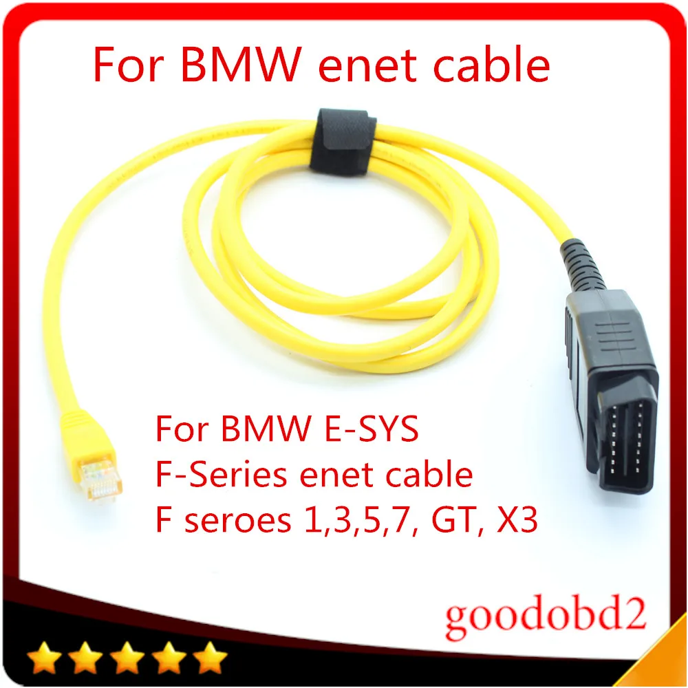 2017Car diagnostikos kabelis BMW ENET obd2 16pin EKIU Sąsajos Kabelis E-SYS ICOM Kodavimo F-Serijos ESYS X3 F25 GT Duomenų Kabelis