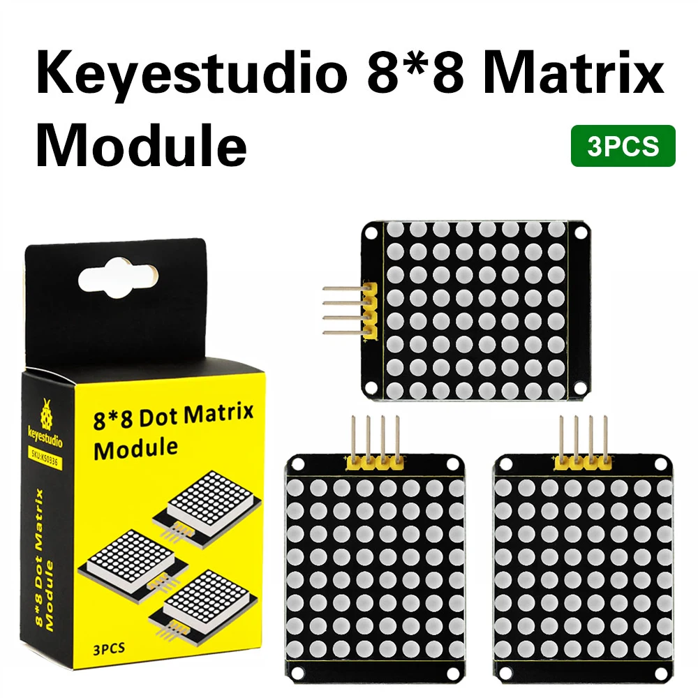 3PCS Keyestudio Raudona spalva bendro katodo I2C 8*8 LED dot Matrix modulis HT16K33 už Arduino UNO R3
