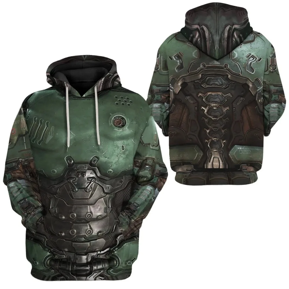2020 Mados 3D Atspausdintas Doom Slayer Doomguy 3d hoodies/Palaidinukė Žiemą, rudenį, juokinga Harajuku ilgomis rankovėmis Hoodies