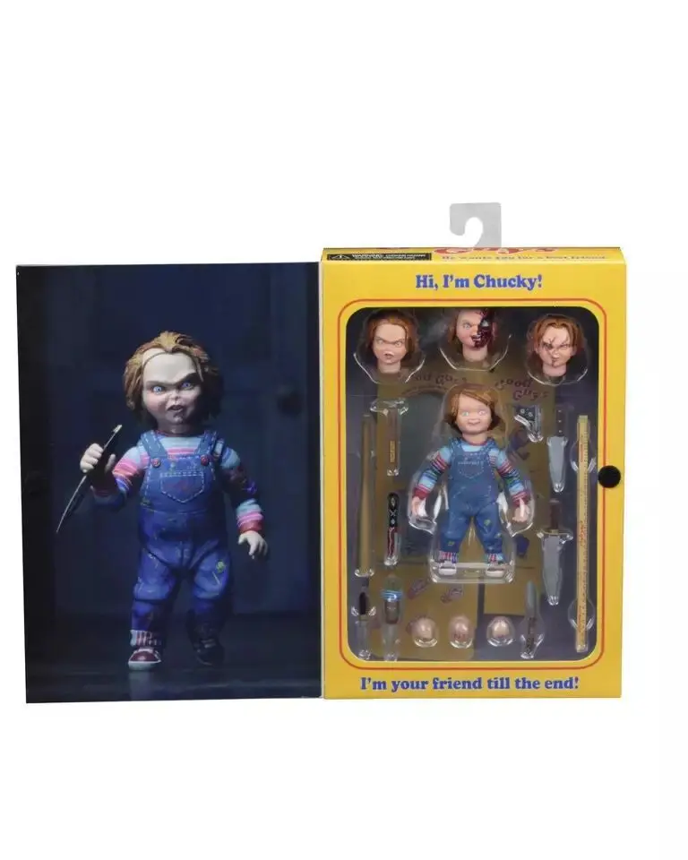 NAUJI karšto 16cm Vaiko Žaisti Childs Play Chucky Velniop & Brūkšnys veiksmų skaičius, žaislų kolekcininkų Kalėdų dovana lėlė su dėžute