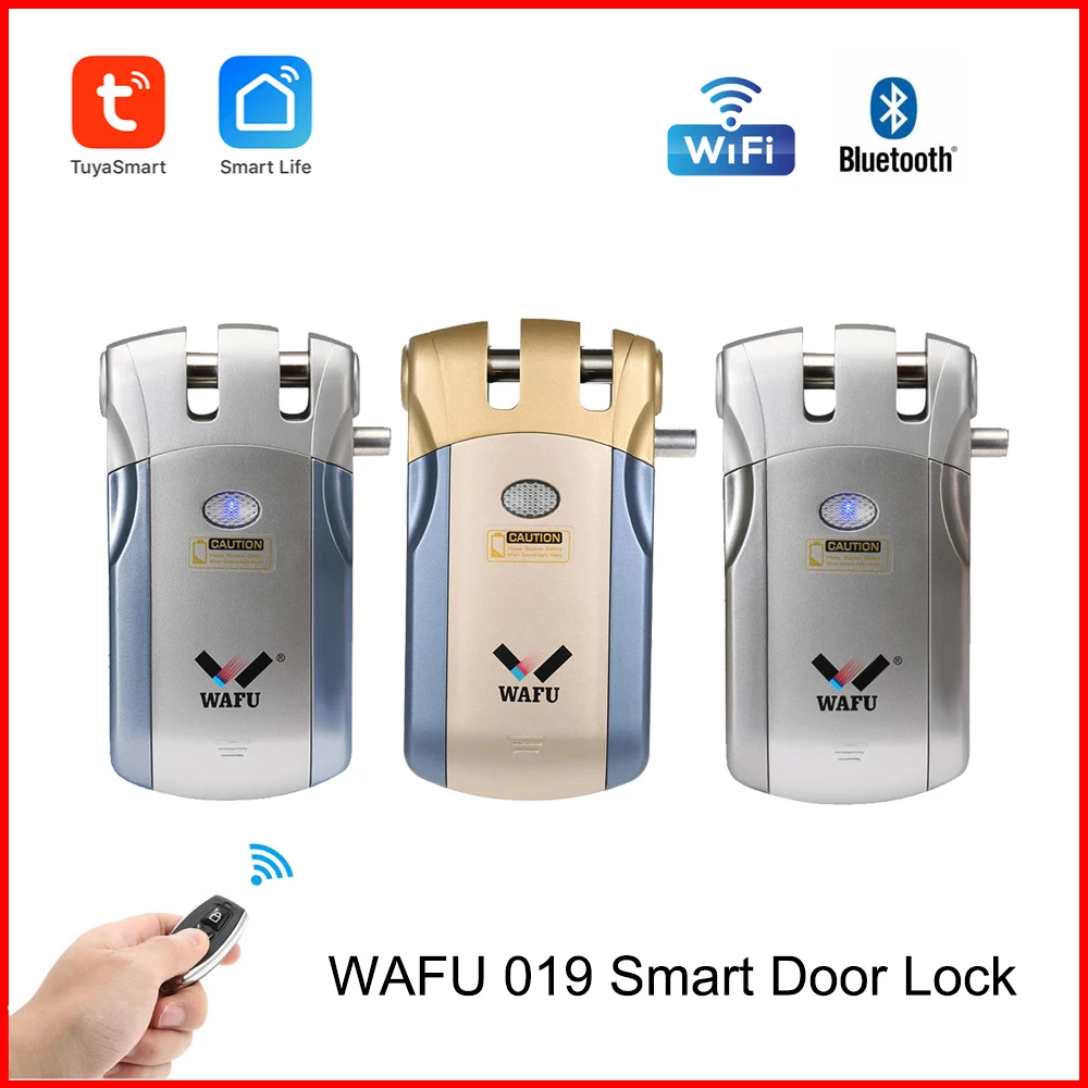 Wafu 019 Fringerprint Užraktas Tuya/Smart Gyvenimo Wifi Durų užrakinimo Slaptažodžio Durų Spynos, Bluetooth Nuotolinio Valdymo Nematomas Smart Lock