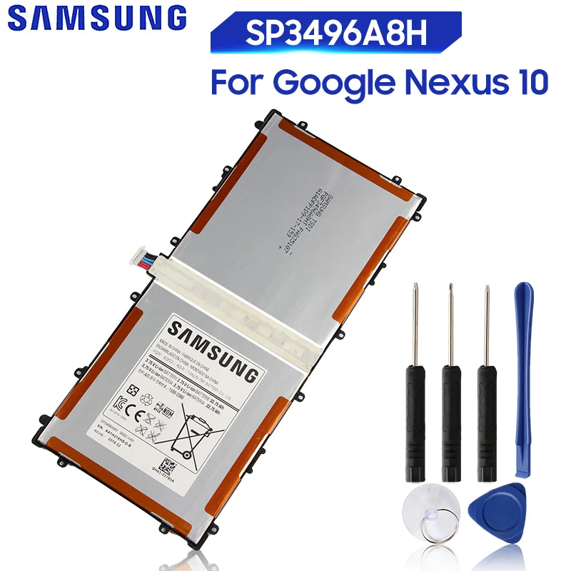 Originalaus Samsung, Baterija SAMSUNG Google Nexus 10 GT-P8110 HA32ARB Tablet Akumuliatorius SP3496A8H SP3496A8H(1S2P)