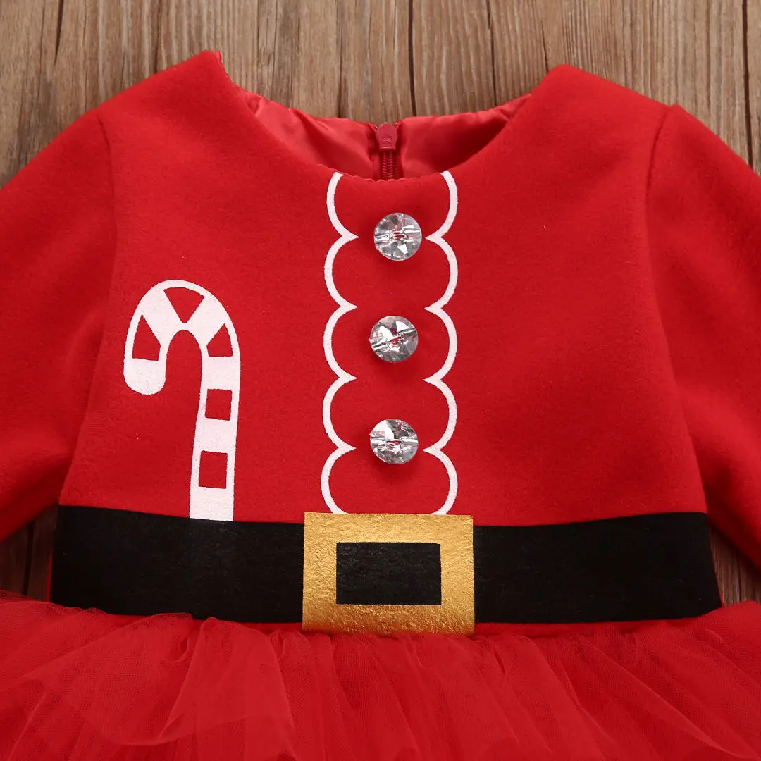 Mielas Naujagimių Bamblys Kūdikiui Baby Girl Dress Santa Claus Tiulio Suknelė, Komplektai, Kostiumų Drabužius 0-2T