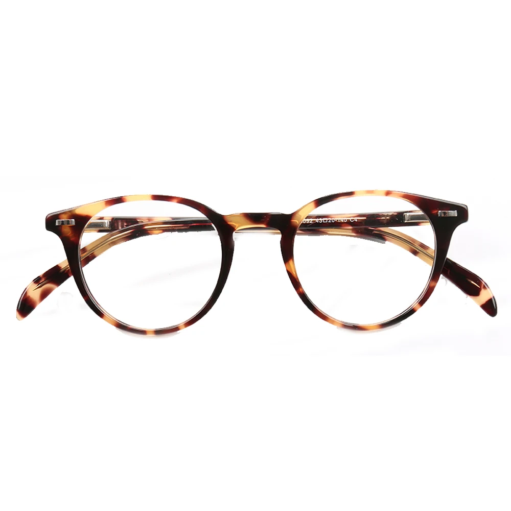 Moterų Apvalios Stilingas Retro akinių rėmeliai vyrų akinių rėmelių mados Tortoise Akiniai rėmeliai Dryžuotas šviesiai Acetatas akiniai
