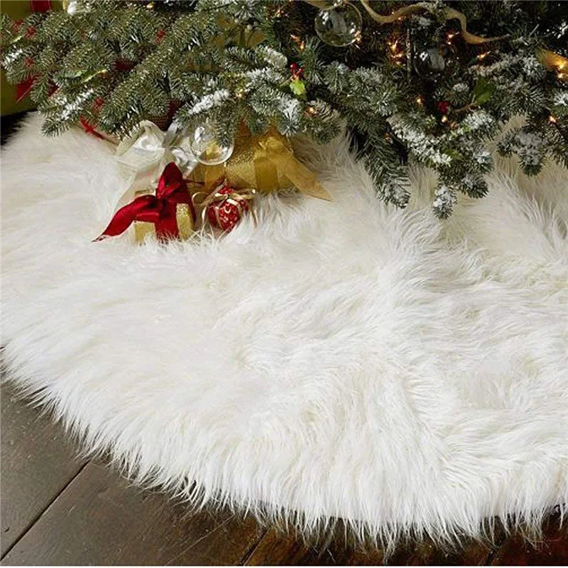122cm/ 90cm/ 78cm Baltas Kilimas Kalėdų Eglutė Sijonas Pagrindo Grindų Kilimėlis Padengti Kalėdos Kalėdų Medžio Apdaila Naujųjų Metų Namuose