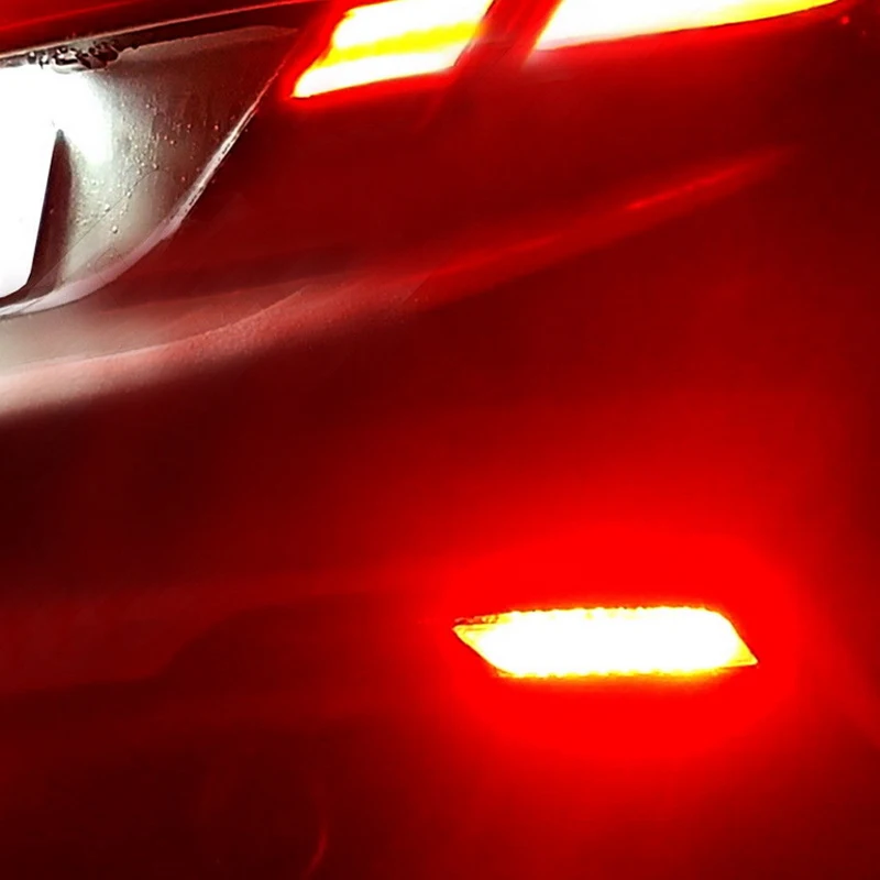 Niscarda 2VNT LED Galinio Bamperio Atšvaito Šviesiai Raudonos, Automobilio Vairavimas Stabdžių Rūko Apdaila galinio Žibinto Honda Civic 2013 Sedanas