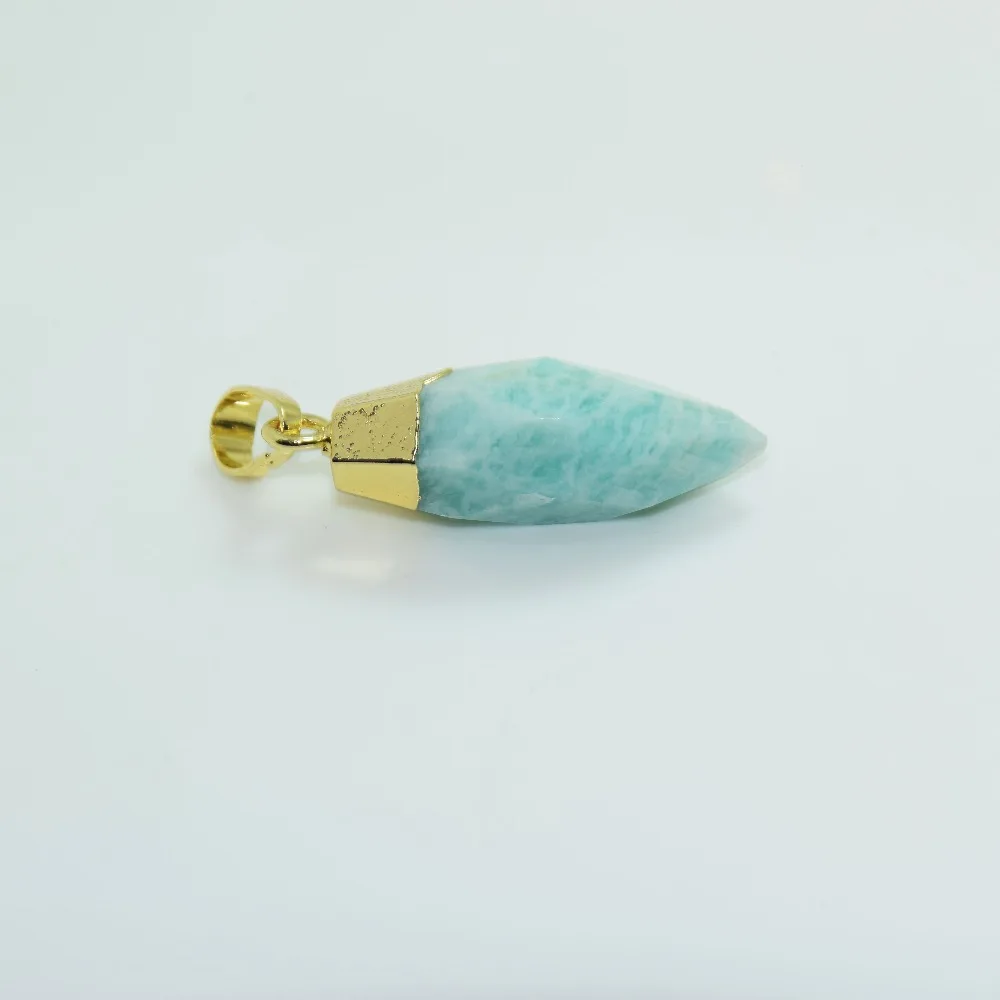 24k Aukso Bžūp gamtos Papuošalai amazonitas akmens pakabukas moterų kulka Šviesiai Mėlyna Ilgai Nekilnojamojo originali juostele perlas perlas mergina naujas