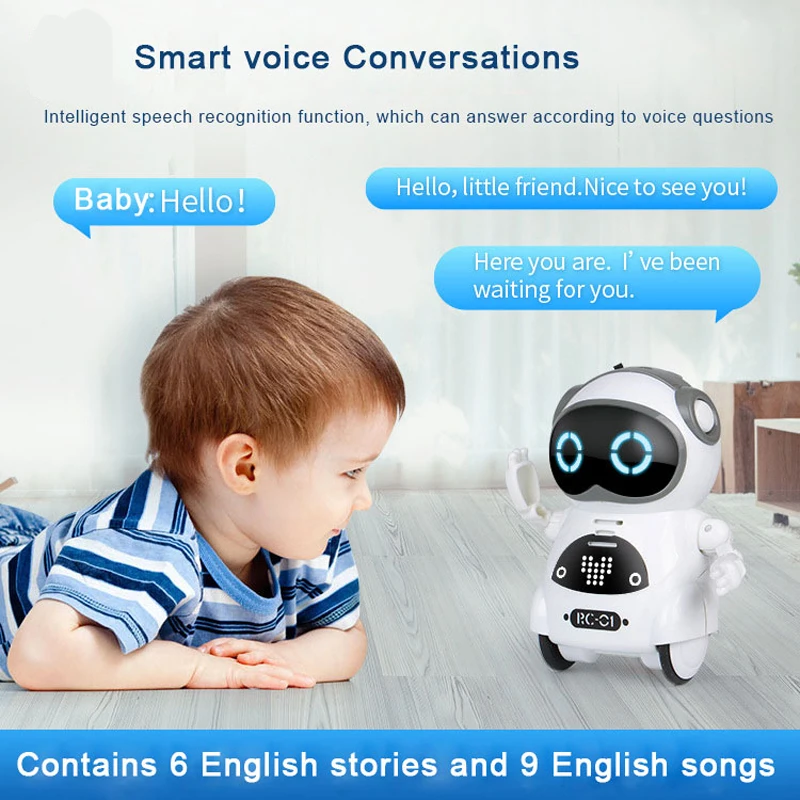 Vektoriaus Robotas RC Pažangios Interaktyvios Kišenėje Eiti Kalbėti Dialogą Mini Balso Atpažinimo Įrašyti Dainavimas, Šokiai Papasakoti Istoriją Žaislas