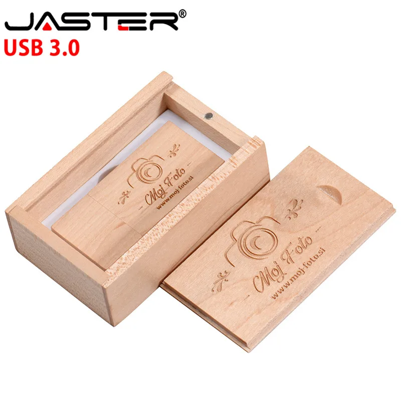 JASTER ( nemokamai LOGOTIPĄ), USB 3.0+medienos BOX usb flash drive 4GB 8GB 16GB 32GB 64GB vestuvių fotografavimas, minint dovana