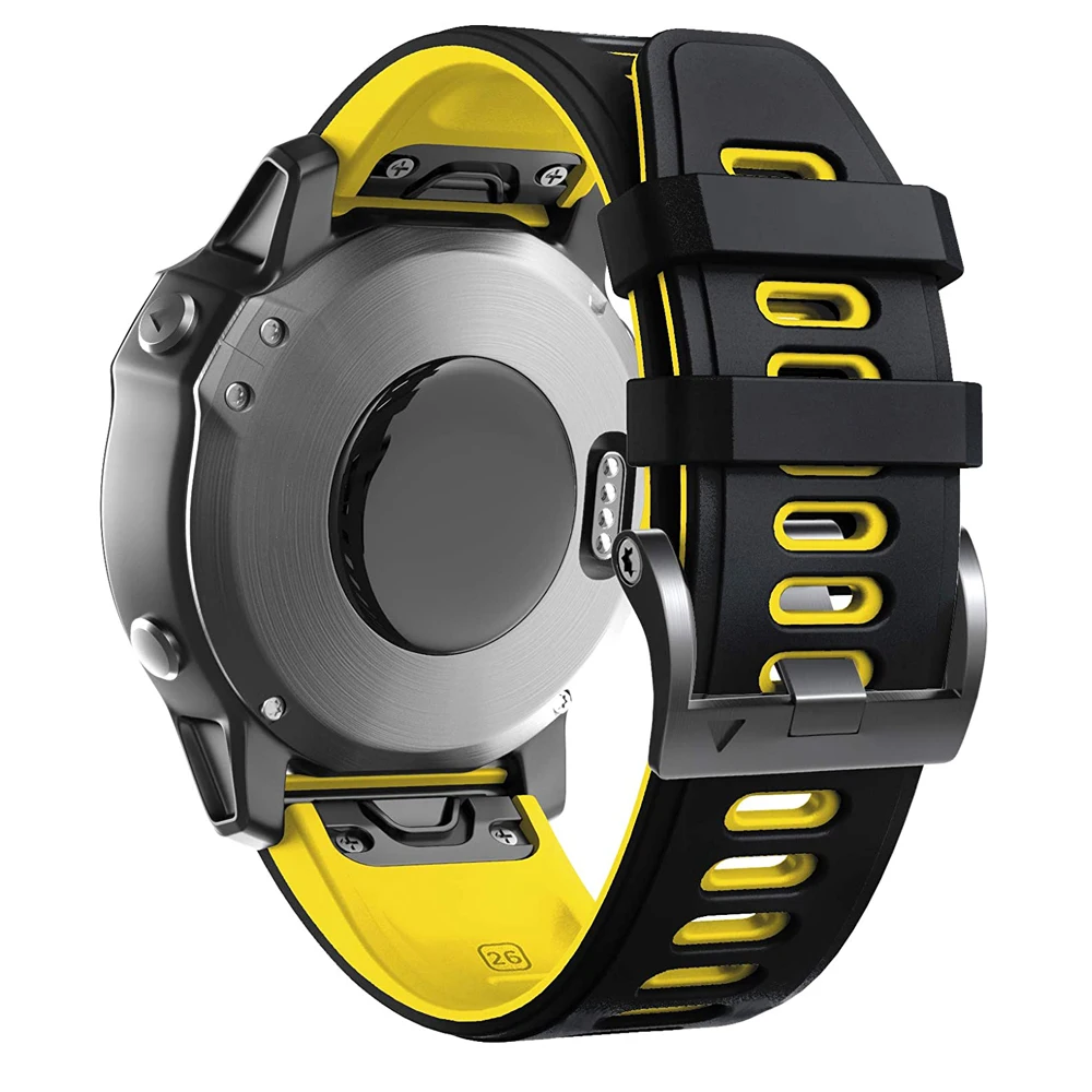 JKER 26 22mm Quickfit Watchband Dirželis Garmin Fenix 6 6 Pro Silikono Easyfit Riešo Dirželis Fenix 6X 5X 5X Plius 3 3HR Žiūrėti