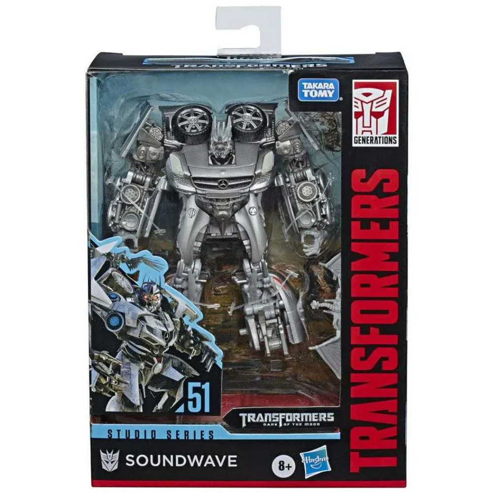 Hasbro Transformers Studija Serijos 51 Liukso Klasės SS51 Transformatoriai Soundwave Veiksmų Skaičiai Modelio Žaislai E7197