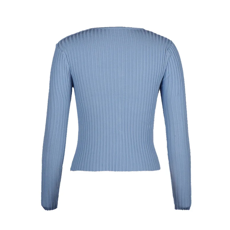 Foridol megzti mėlyną susagstomi megztiniai megztinis moterims kriaušė mygtuką aukštyn atsitiktinis megztinis rudenį susagstomi megztiniai megztinis pavasario viršūnių 2020 m.