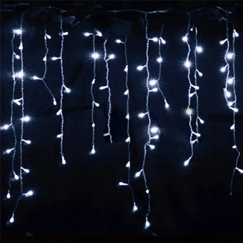 Kalėdų Šviesos LED Girliandą Užuolaidų Varveklis Styginių Šviesos 220V 4M Ašaros 96LEDS Gatvės Girliandą Naujųjų Metų kalėdų 2019 apdaila