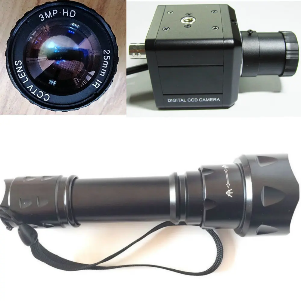 38-45 Naktinio Matymo Hungting Takas Kamera w 3W IR Lazerio Žibintuvėlis +25mm/ 30mm Mount Objektyvas CCD Kamera Stebėti Šautuvas taikymo Sritis Monokuliariniai