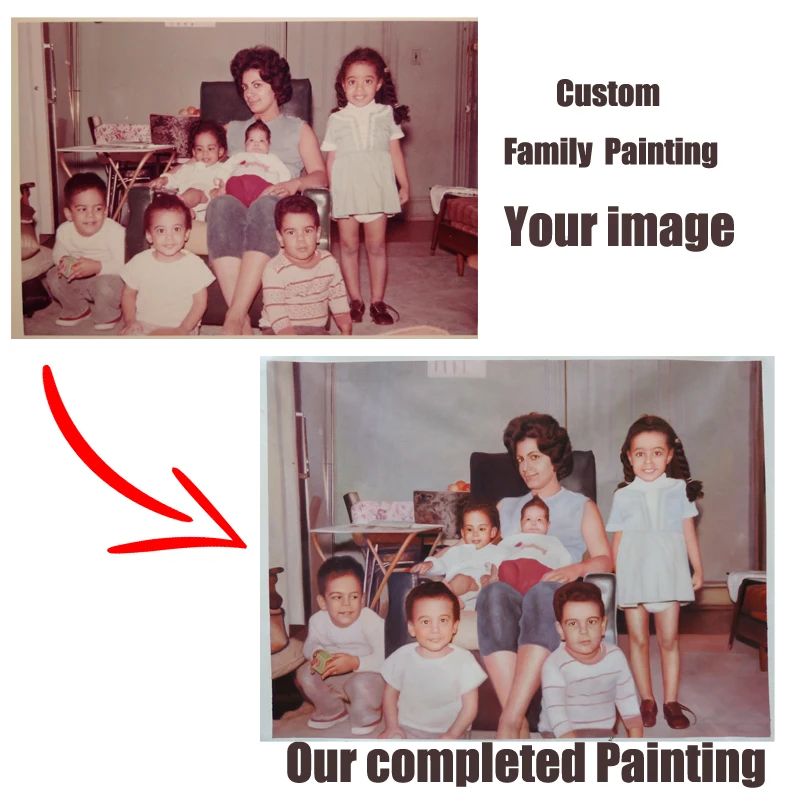 Drobė meno Užsakymą portretas iš nuotraukos, šeimos, Vestuvių foto paveikslų aliejų rankomis dažyti Asmeninį Dovanų Gimtadienius