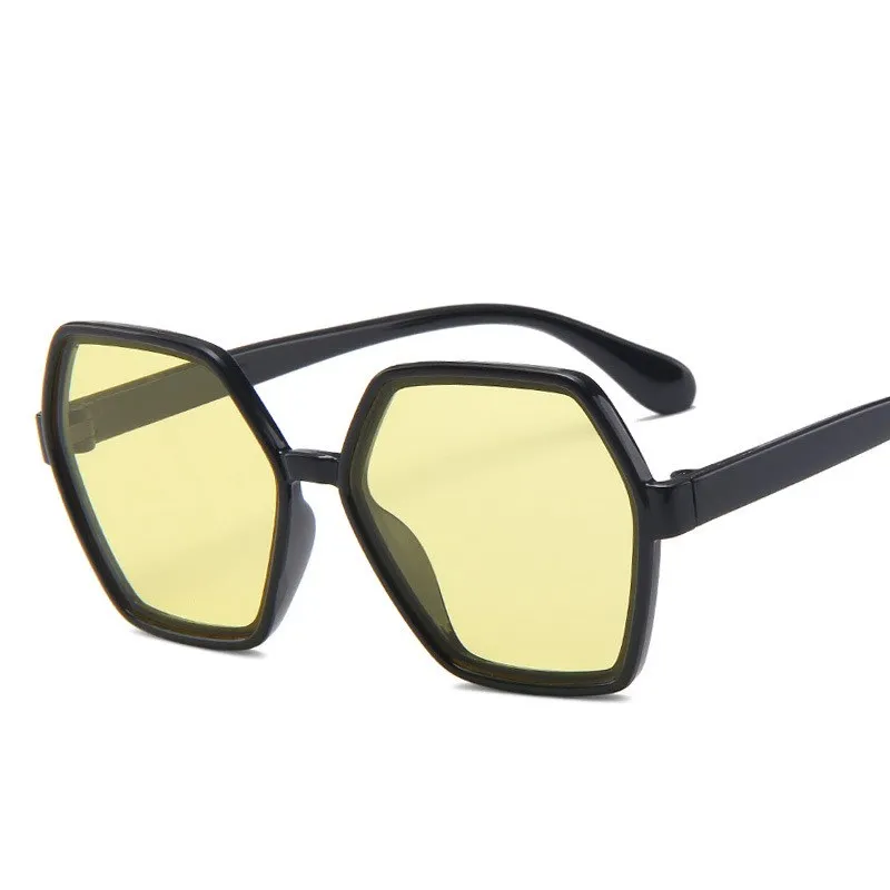 2020 nauja mada vaikų akiniai nuo saulės berniukų ir mergaičių klasikinis geltonos aikštėje plastikiniai saulės akiniai derliaus vaikai uv400 akiniai