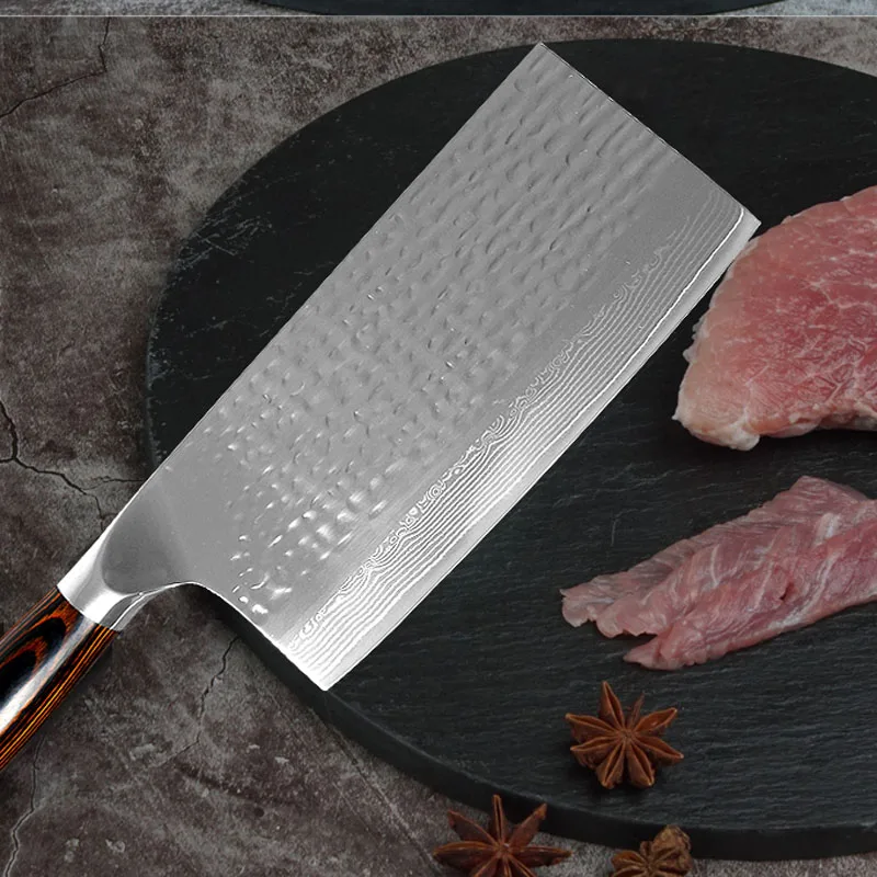 Naujasis Japonijos Virtuvės Šefo Peiliai, Damasko plieno Pjaustymo peilis Žuvies Mėsininko Peilis Kinijos Cleaver Didelis Anglies Peiliai Cleaver Peilis