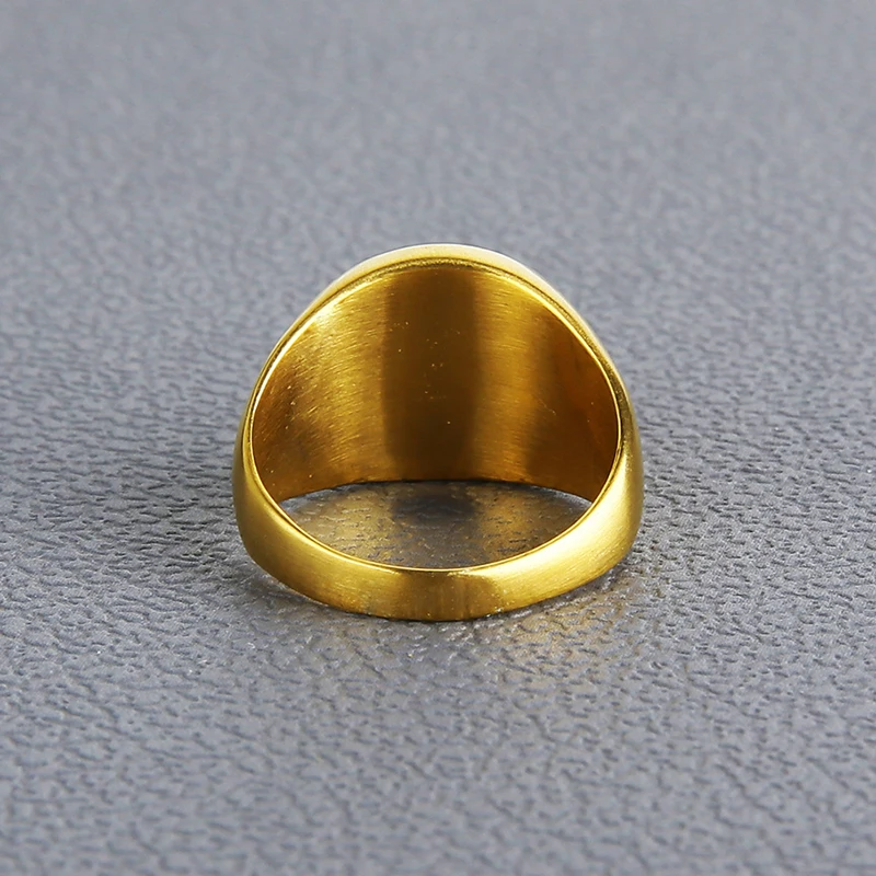 Valily Mens Žiedas Paprastas Ovalo formos Žiedas Matinis Mados Aukso Spalvos Piršto Juostos Žiedas Vyrams iš Nerūdijančio Plieno vainikams moterims