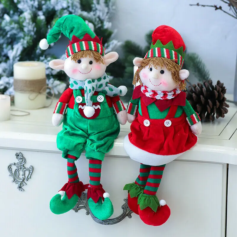 Mados Kalėdų Pakabukas Pliušinis Elf Elfai Lėlės Žaislas Kalėdų Eglučių Papuošalai Naujųjų Metų Dovanos Kalėdų Dekoro