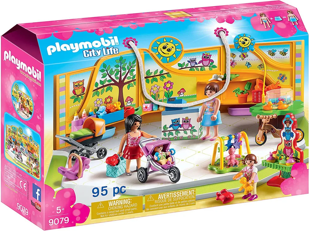 Playmobil Mergaičių ir vaikų šeimos žaislai mažiems prekybos centrų kostiumas motina ir kūdikių parduotuvę apsipirkti Vaikų Žaislas Gimtadienio Dovana