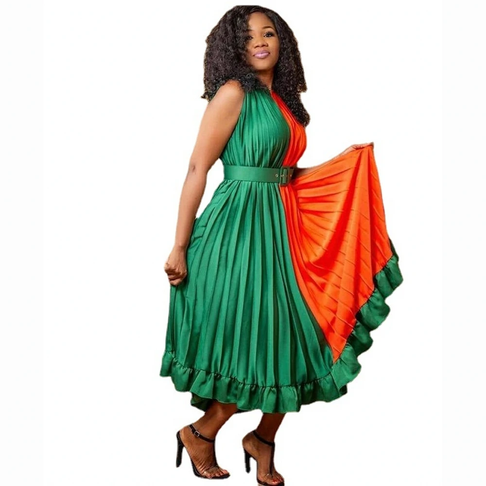 Afrikos Spausdinti Plisuotos Suknelės Moterims, Ilgas, Maxi Suknelė 2021 Dashiki Kratinys Afrikos Drabužius Afrikos Drabužių Kalėdų Skraiste