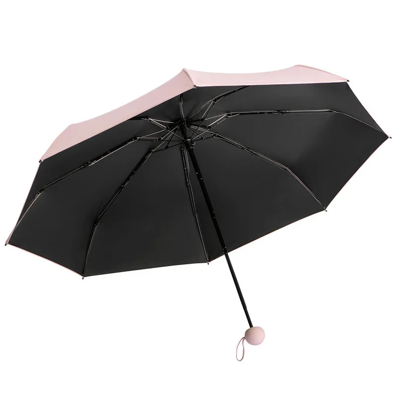 Mini Kapsulė Skėtis Vėjo Penkerių veidrodėliai Saulės Apsaugos, Anti-UV UPF50+ Skėtis Parapluie Lankstymo Moterų Kišenėje Umbrellara