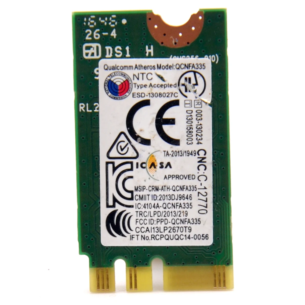 QCA9565 802.11 n 300Mbps Mini PCi-e M2 NGFF WiFi Adapteris, skirtas Qualcomm QCNFA335 su 