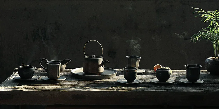 TANGPIN japonų keramikos arbatos ąsotis chahai kinijos kung fu arbatos priedai 130ml