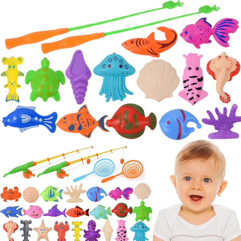 Vaikų Magnetinio Žvejybos Tėvų-vaikų Interaktyvūs Žaislai Žaidimas Vaikams, Žuvų Kūdikių Vonios Žaislai, Lauko Žvejybos Žaislas
