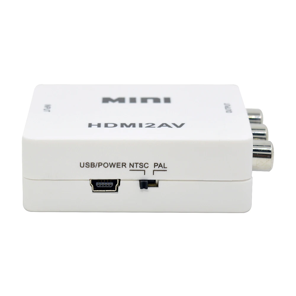 CHIPAL Mini HDMI2AV RCA CVBS Adapteris 1080P HDMI AV Composite Video Converter NTSC PAL Scaler USB Maitinimo Kabelis PS4 HDTV