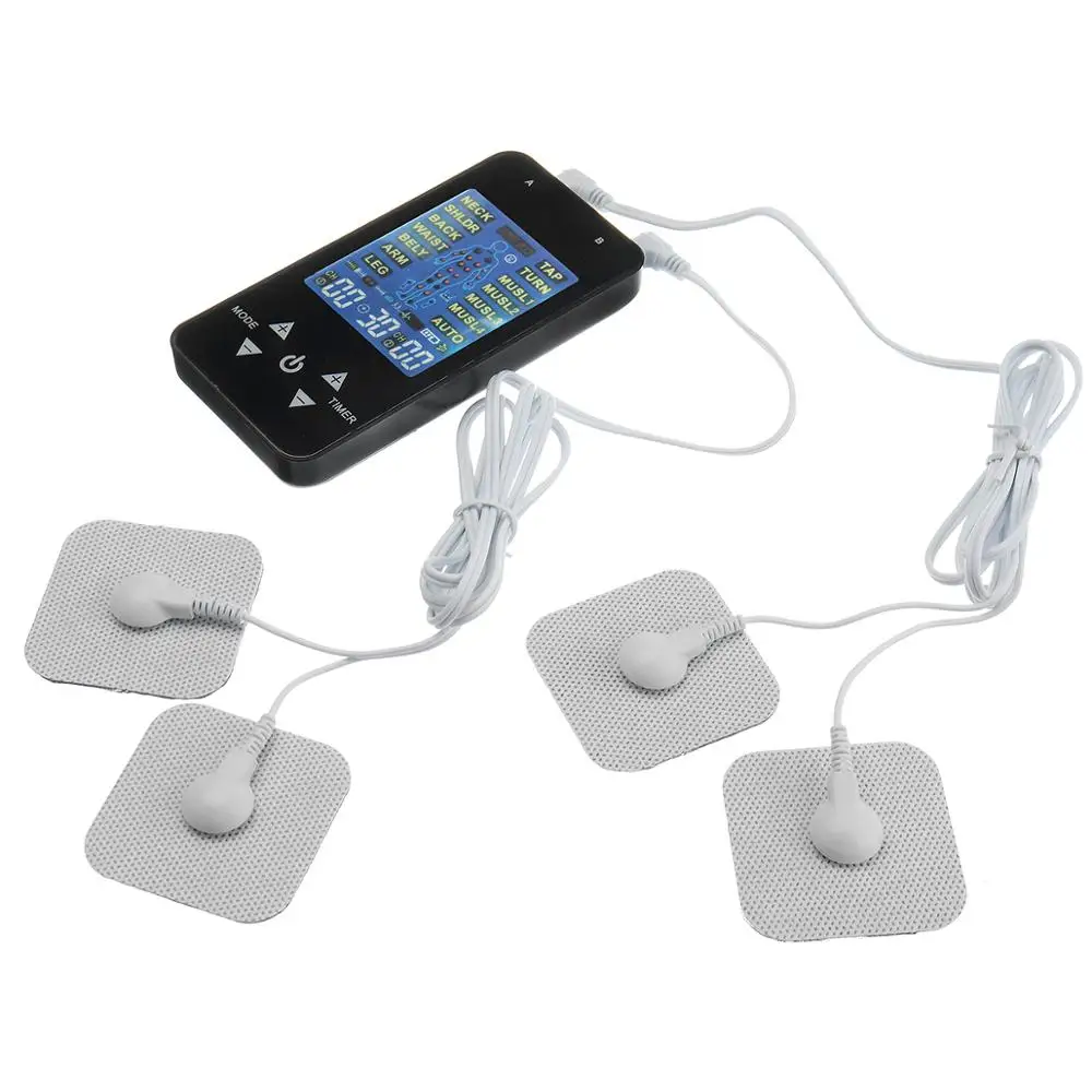 Tens, EMS Massager Fisioterapia Elektros Stimuliacija, Tens Machine Vienetas 4 Elektrodų Pagalvėlės Skausmo Electroestimulador 15 Režimai