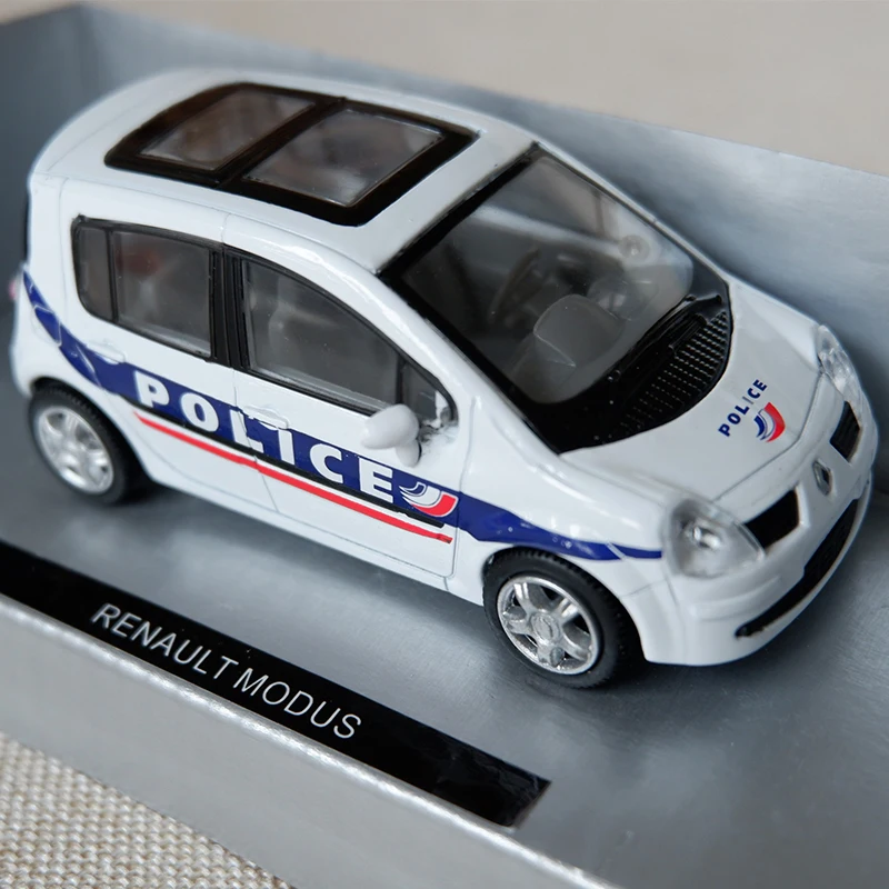 1/43 Lydinio antgalių liejimo Policijos Žaislas Automobilis Modelį, 7CM Renaul Metalo Policijos Autobusas Žaislas Miniatiūriniai Žaislas Statinio Modelio Surinkimo Scenos Dovana