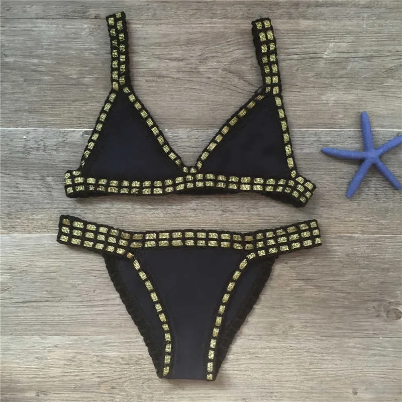 Nėrimo maudymosi kostiumėlį Bikini Moterų Plaukimo Kostiumas Seksualus Tvarstis Brazilijos Bikini 2020 M. maudymosi Kostiumėliai Moterims, Maudymosi Kostiumą, Biquini 120