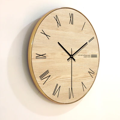 12inch 14inch Mediniai MDF Sieninis Laikrodis Namie Šiuolaikinės Paprasta Laikrodžiai Kambarį Kūrybos Miegamasis Šiaurės Amerikos Laikrodis