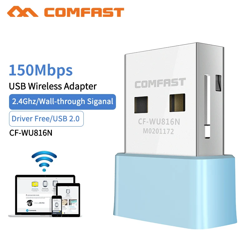 20pcs USB WiFi Adapteris 150Mbps 2,4 Ghz Belaidžio ryšio Išorės Imtuvas 