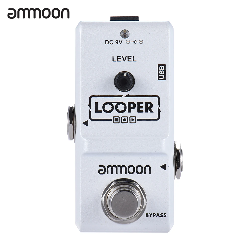 Ammoon AP-09 Nano Linijos Efektu Pedalas Looper Elektrinės Gitaros Efektu Pedalas Tiesa Apeiti Neribotas Overdubs 10 Minučių Įrašymo