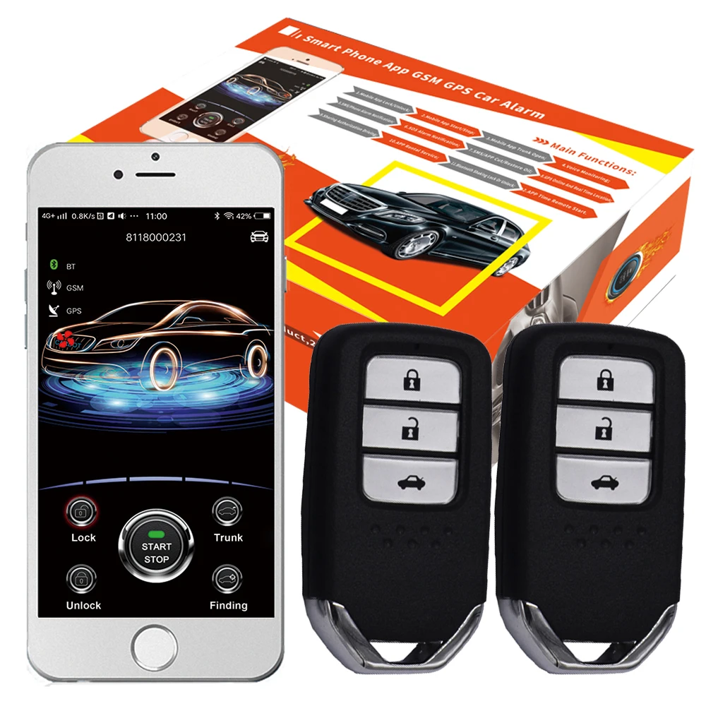 2020 metų cardot 2g GPS GSM nuotolinio paleisti variklio smart pasyvus imobilizavimo Automobilių Signalizacijos Sistemos