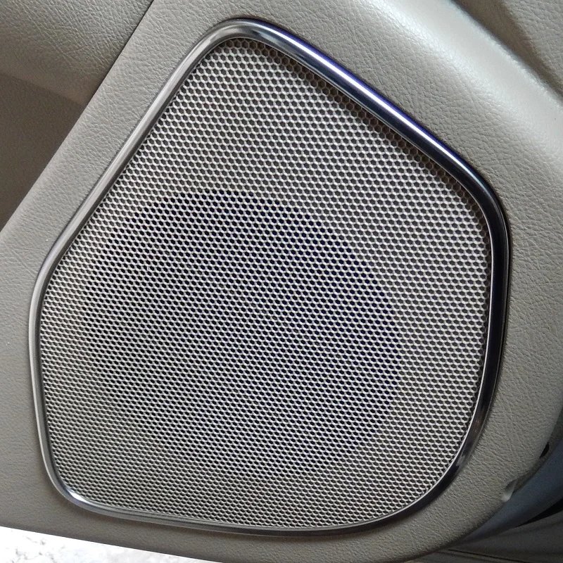 4pcs Nerūdijančio plieno durelių garsiakalbių garso rėmo apima Hyundai Santa Fe CM, 2 kartos 2007 m. 2008 m. 2009 m. 2010 m. 2011 m. 2012 Inokom