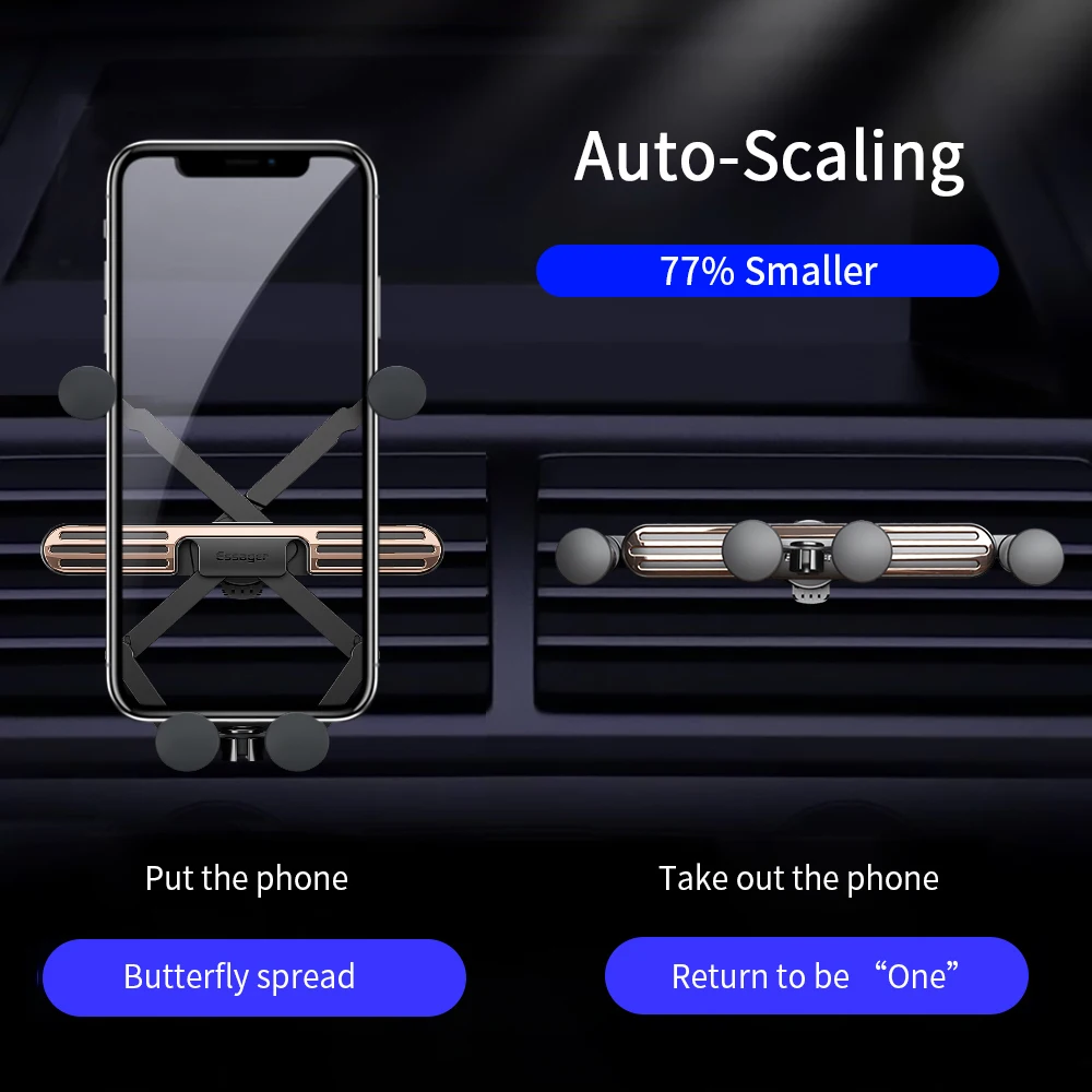 Essager Mini Svorio Automobilinis Telefono Laikiklis iPhone Universalus Oro Angos Mount Turėtojas Įrašą Ląstelių Mobilusis Telefonas ir Automobilio Savininkas Stendas