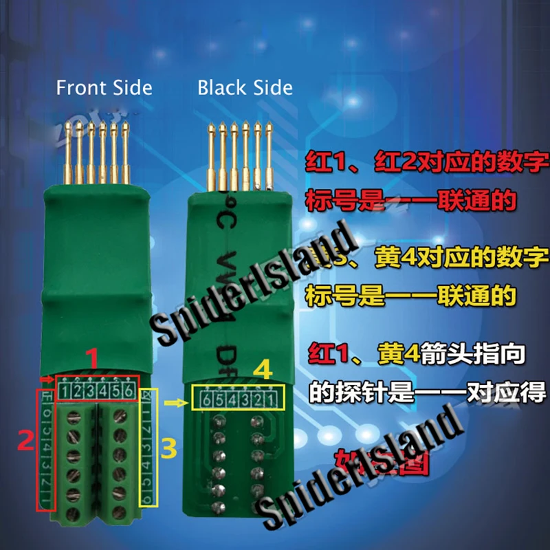 Dviejų eilių Zondas / Dual Pin Bandymu Įrankį Rungtynių 2*6PIN PCB 2.54 / 2.0 /1.27 JTAG įrašymo Programa Atsisiųsti Programavimo Testas Stovo