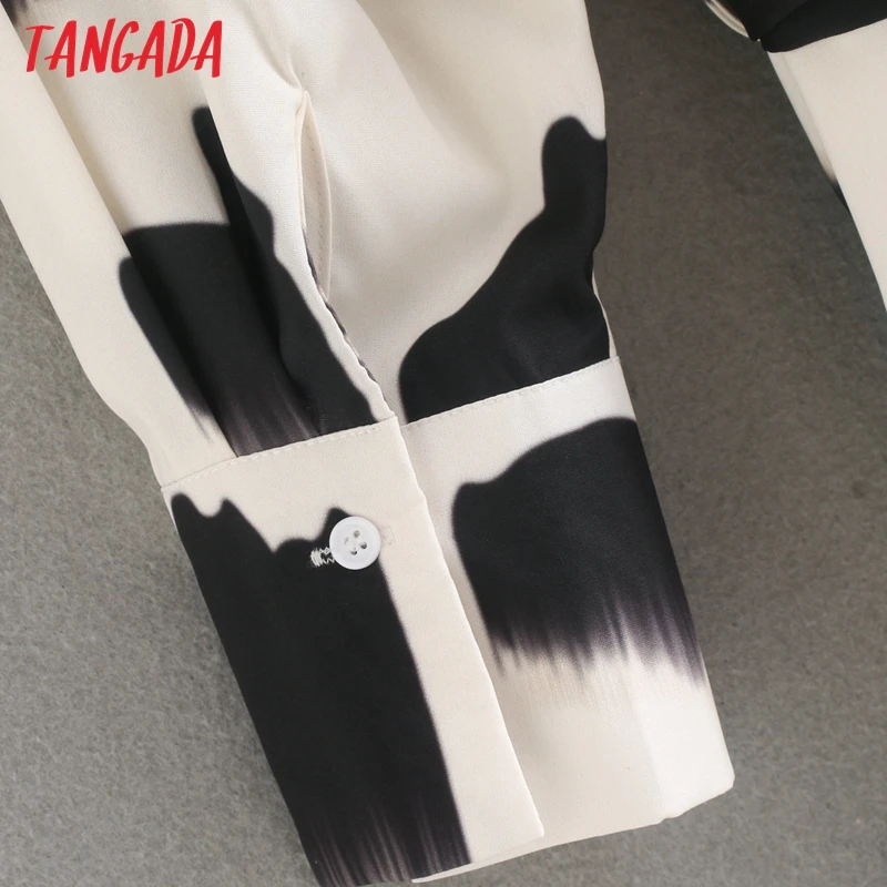 Tangada 2020 Mados Moterų Spausdinti Marškinėliai Suknelė ilgomis Rankovėmis Office Ponios Mini Suknelė Su Brūkšniu XN130