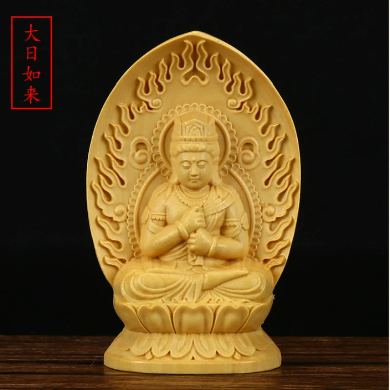 Boxwood Medžio Skulptūra Budizmas Sambo Buda Namų Dekoravimo Reikmenys, Biuro Sodų Papuošalus Kūrinys Buda Statula Bouddha