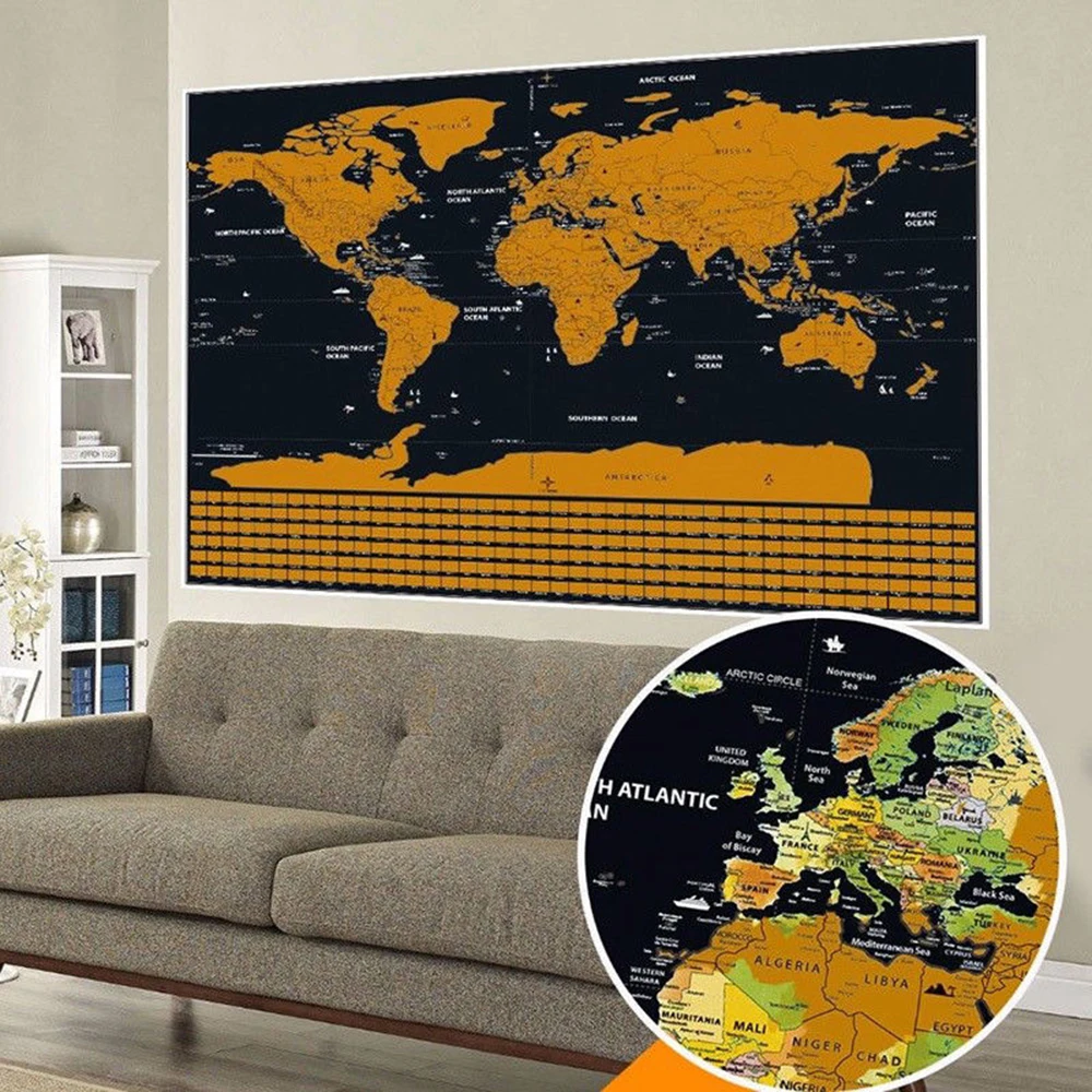 Asmeninį Nulio Išjungti Leidinys Pasaulio Žemėlapį Atlas Kelionių Plakatas Šalių Vėliavomis Didelis Dydis 82.5 cm*59.4 cm Sienų Apdaila