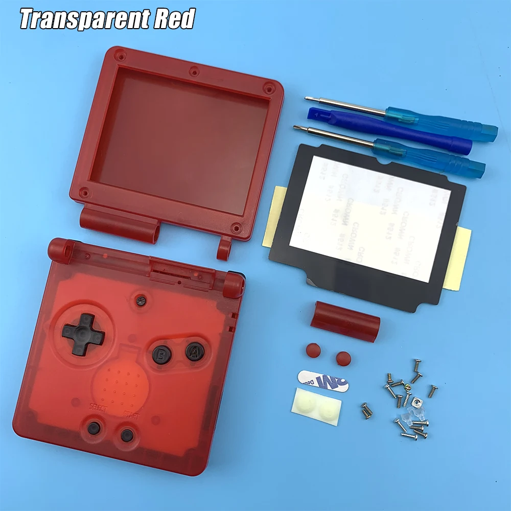 1 Nustatykite Aiškius Limited Edition Pilnas Korpusas su Lukštais pakeitimo Nintendo Gameboy Advance SP GBA SP Žaidimų Konsolė Padengti Atveju