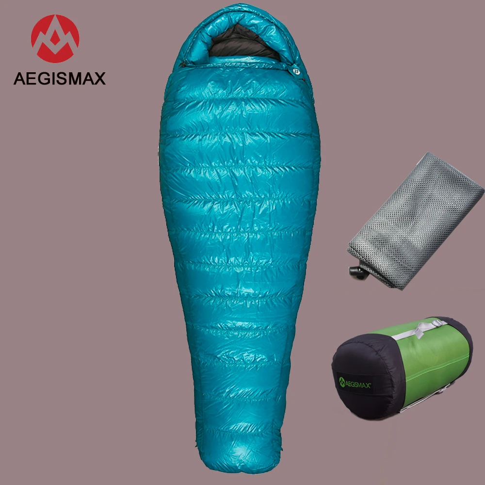 2018 Aegismax M3, Pailgėjo Mumija miegmaišį Ultralight Baltųjų Žąsų Žemyn Langelį Pertvaras, Žiemos Lauko Kempingas, Žygiai 210cm*82cm
