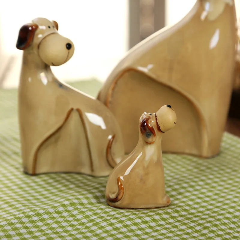 Kūrybos Namų Dekoravimo gyvūnų dekoravimas ornamentais šuo keramikos amatai namų dekoro figūrėlės miniatiūros