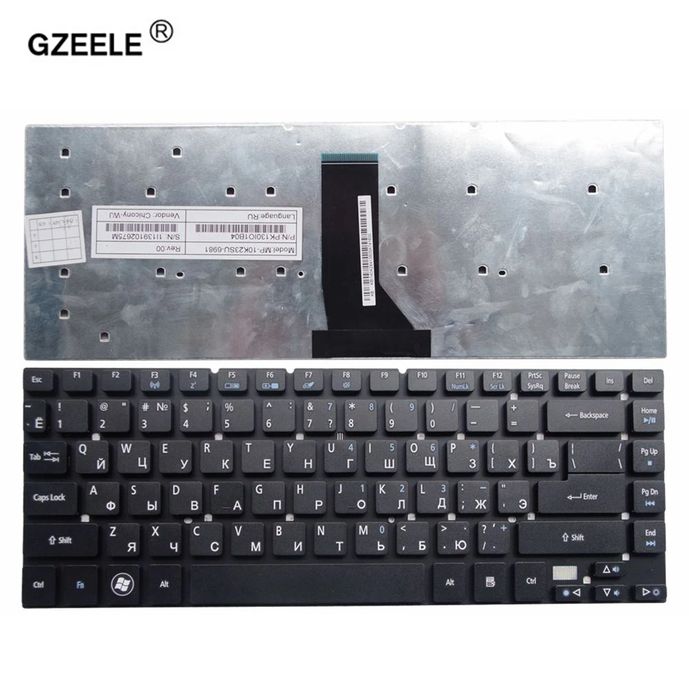 GZEELE rusijos nešiojamojo kompiuterio klaviatūra Acer dėl Aspire 3830 3830G 3830T 3830TG 4755 4830 4830G 4830T 4830TG V3-471 NV47H MS2317 RU