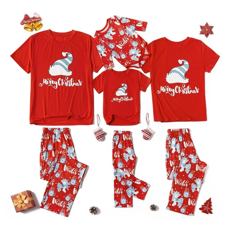Šeimos drabužius Kalėdų Pižama Šeimos Vaikai iš Suaugusiųjų Šeimos Pižama Komplektas Dryžuotas Sleepwear naktiniai drabužiai Kostiumas Kūdikių Romper Pijama