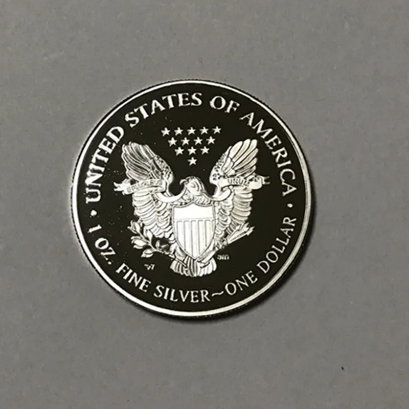 50 vnt nemagnetiniai 2019 laisvės uncirculated monetas, sidabro padengtą ženklelis luito 40 mm erelis aukštyn kojom, suvenyrų dekoravimas monetos