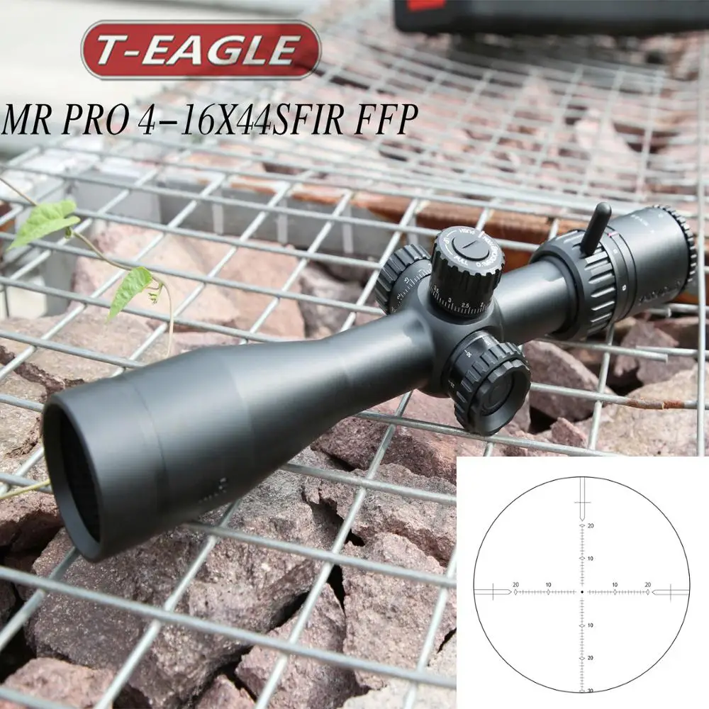 TEAGLE J. PRO 4-16X44 FFP Taktinis Riflescope 1/10 MIL Min Fokusavimo 10 Yds Pirmas Židinio Plokštumos Medžioklės Šautuvas taikymo Sritis .338 Juosmens